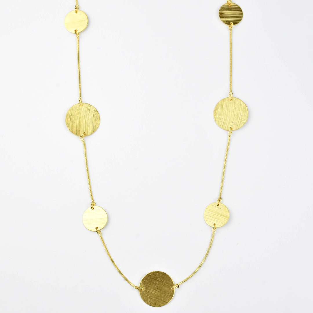 Textured Circles Necklace - Goldmakers Fine Jewelry