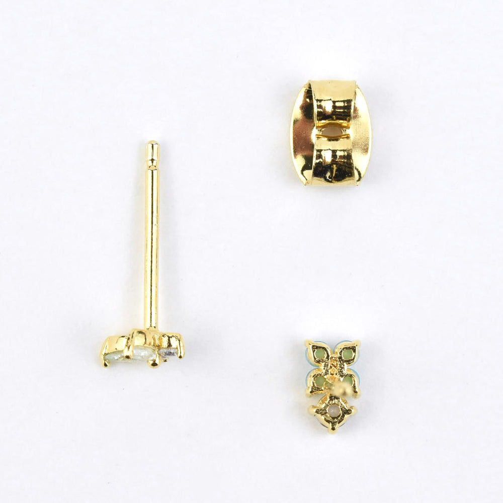 Aria Asymmetrical Studs - Goldmakers Fine Jewelry