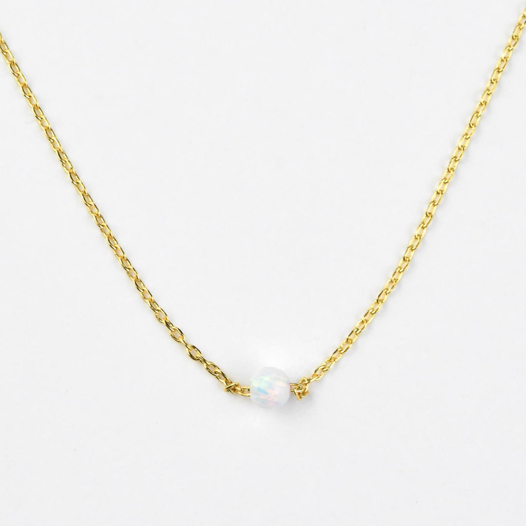 Clara Petite Opal Necklace - Goldmakers Fine Jewelry