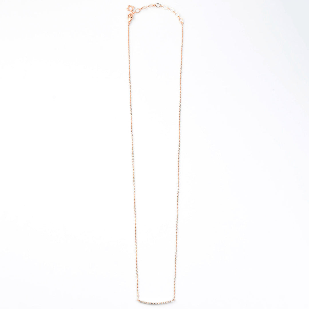 Curved Bar Necklace - Goldmakers Fine Jewelry