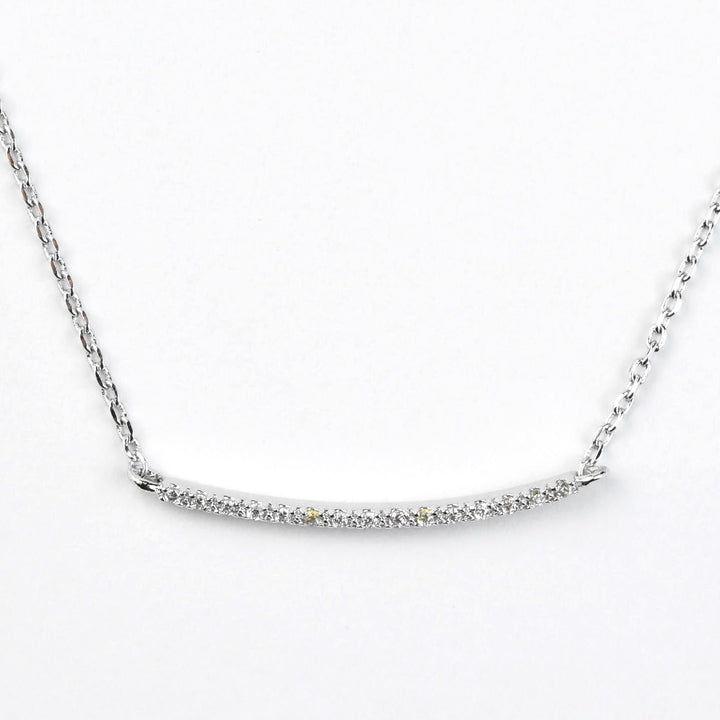 Curved Bar Necklace - Goldmakers Fine Jewelry