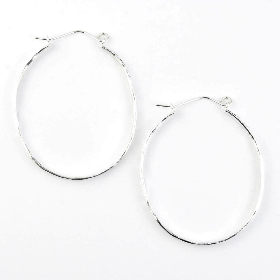 Thin Makiki Large Oval Hoops