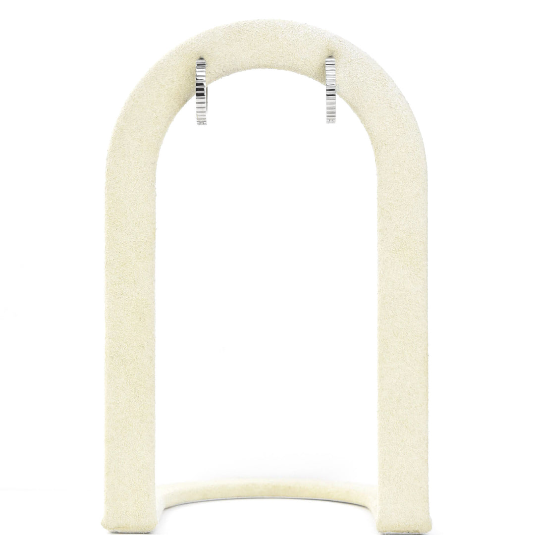 Thin Textured Huggie Hoops - Goldmakers Fine Jewelry