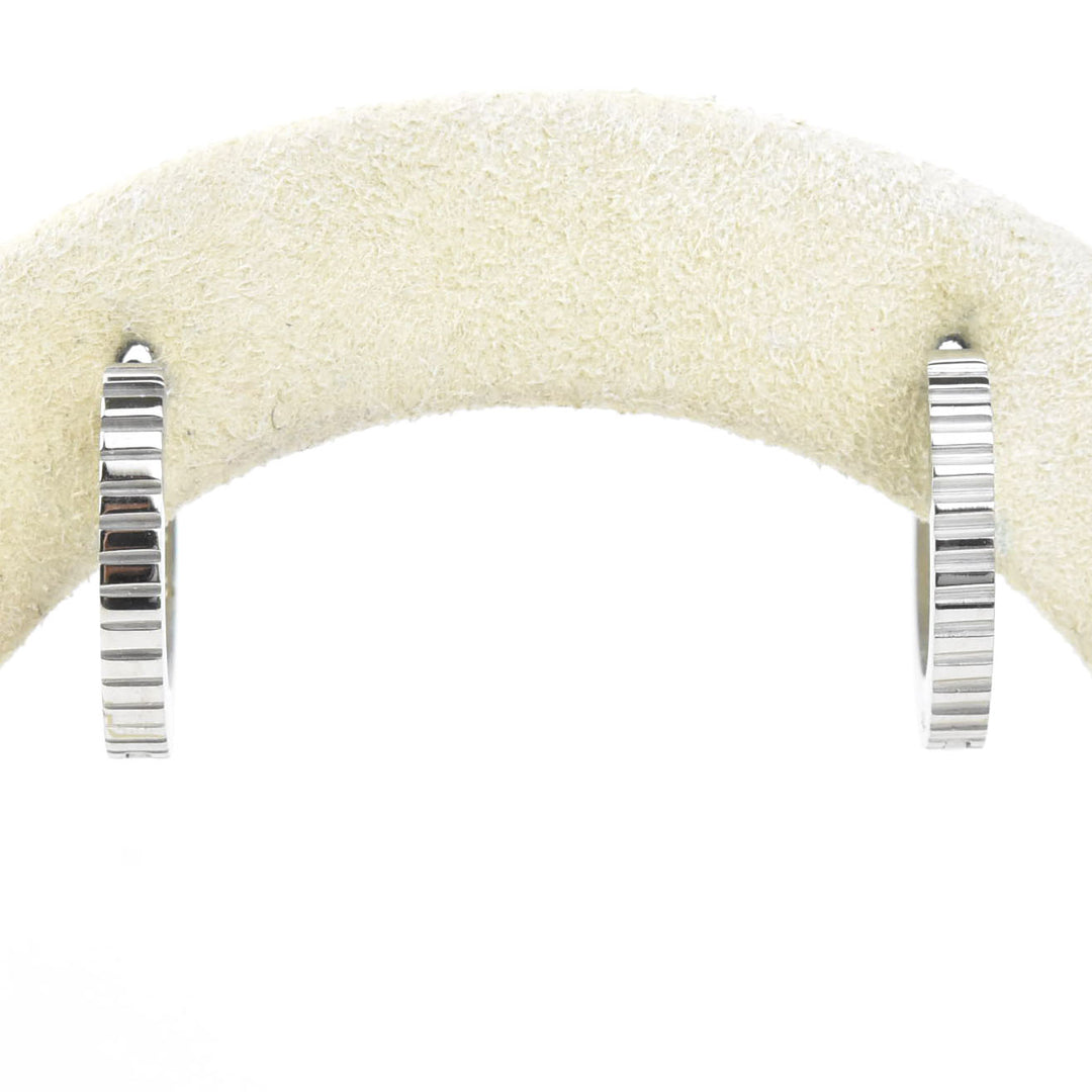 Thin Textured Huggie Hoops - Goldmakers Fine Jewelry