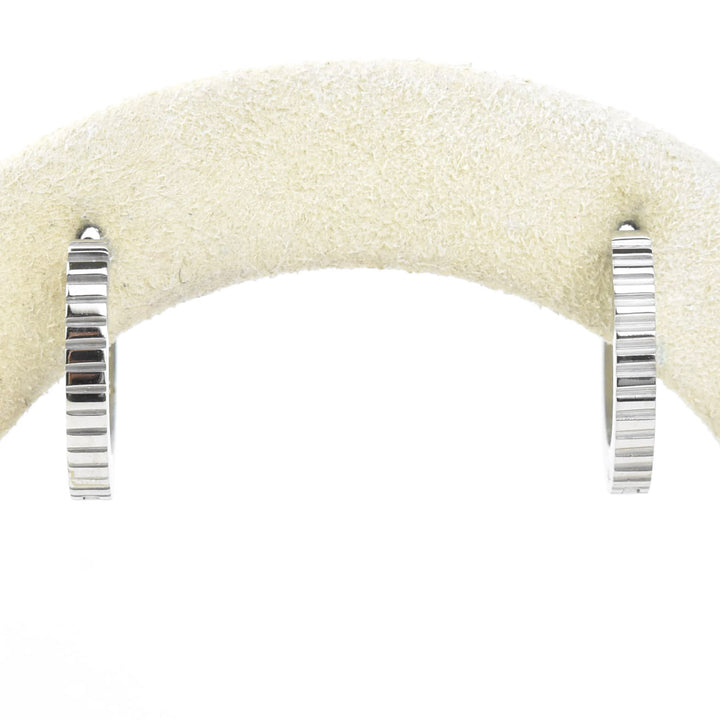 Thin Textured Huggie Hoops - Goldmakers Fine Jewelry