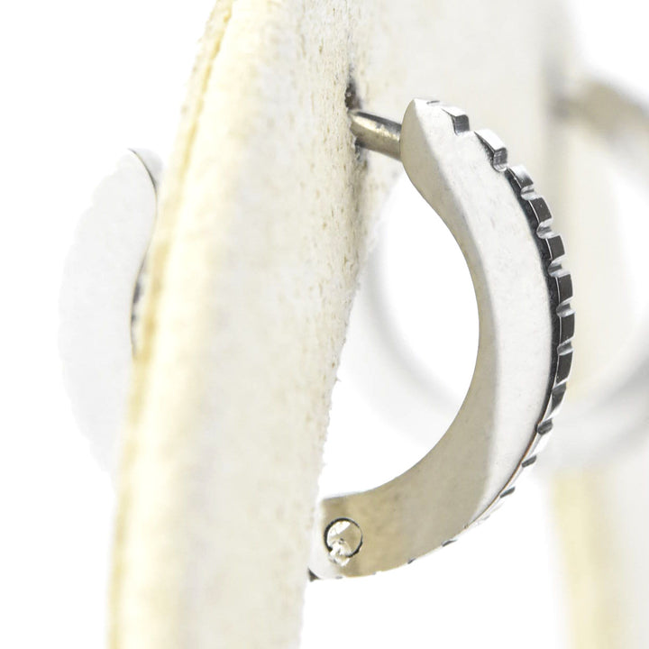 Thin Textured Huggie Hoops - Goldmakers Fine Jewelry