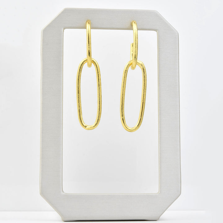 Thin Chain Link Drop Earrings - Goldmakers Fine Jewelry