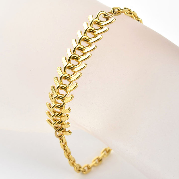 Thin Herringbone Bracelet