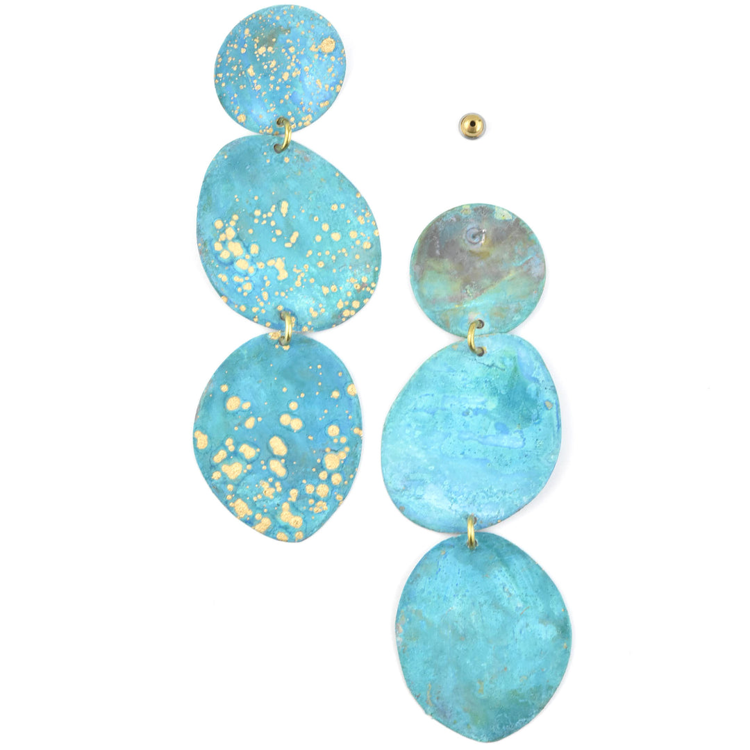 Three Pebbles Large Earrings