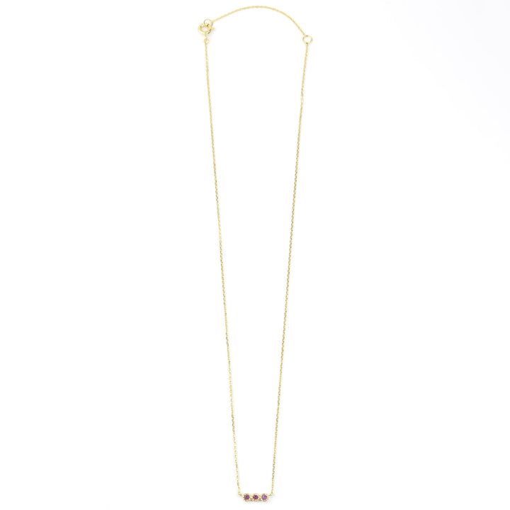 Three Stone Garnet Necklace