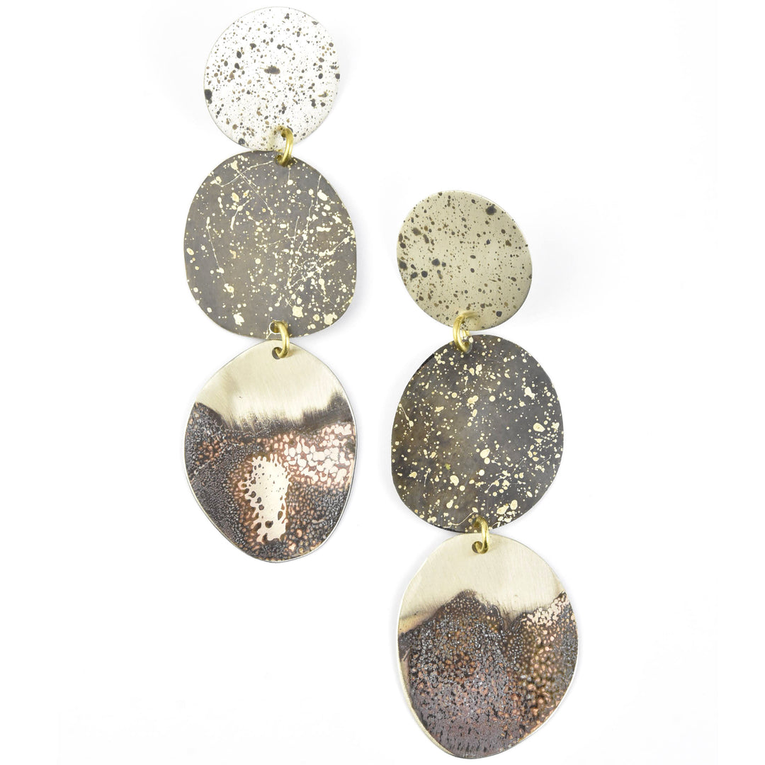 Three Pebbles Large Earrings