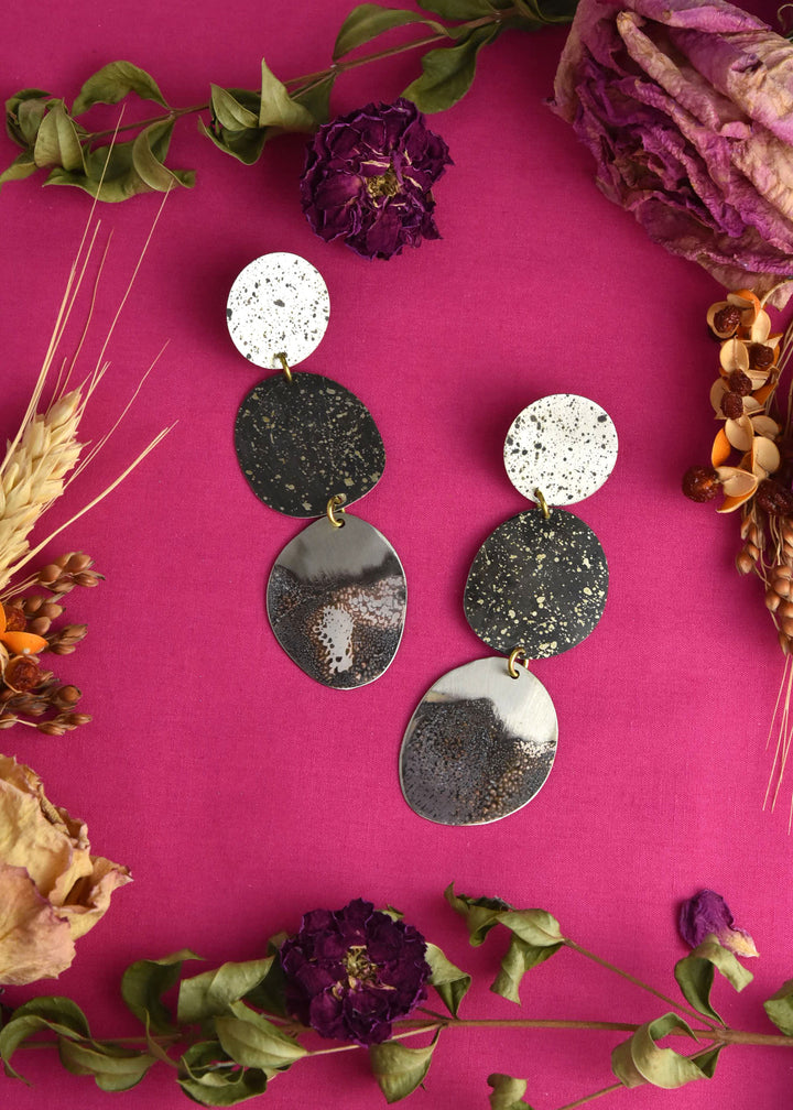 Three Pebbles Large Earrings