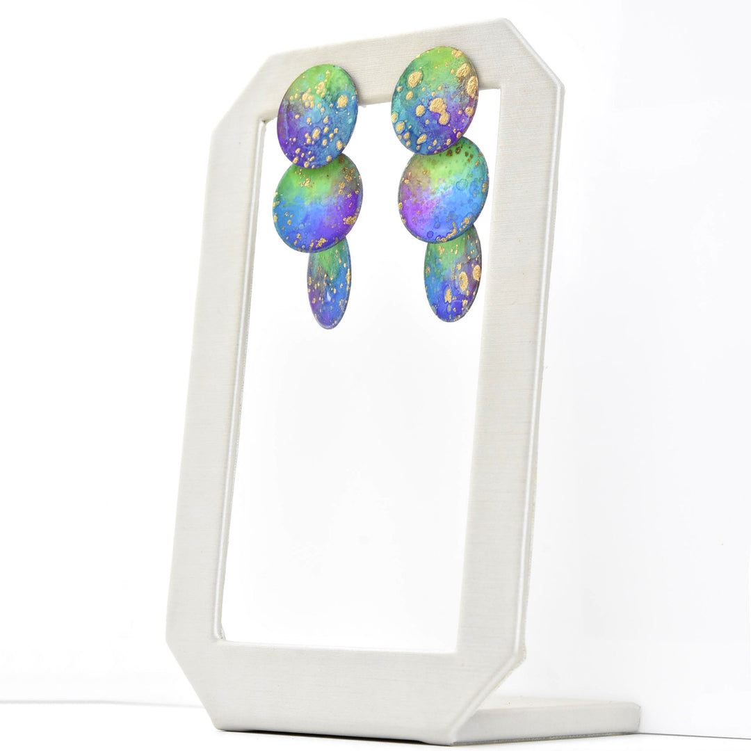 Three Circles Galaxy Earrings - Goldmakers Fine Jewelry