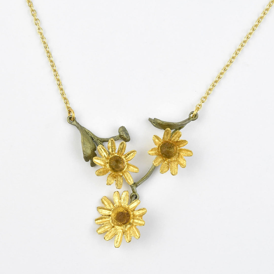 Golden Daisies Collar Necklace - Goldmakers Fine Jewelry