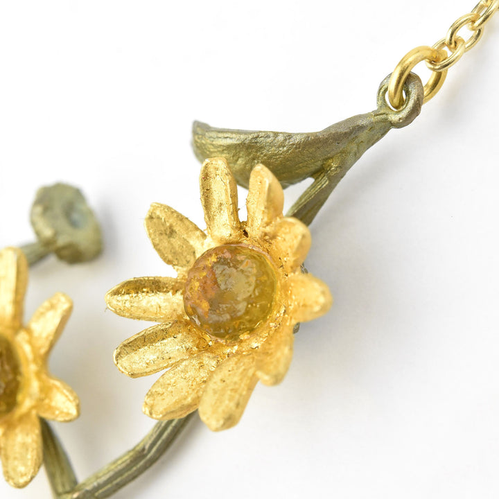Golden Daisies Collar Necklace - Goldmakers Fine Jewelry