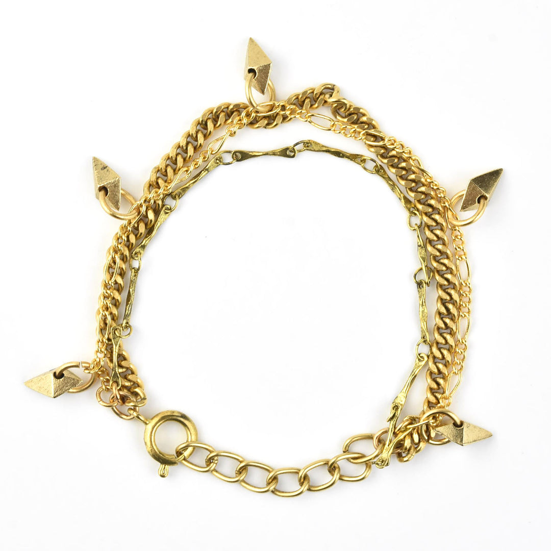Brass Spike Bracelet - Goldmakers Fine Jewelry