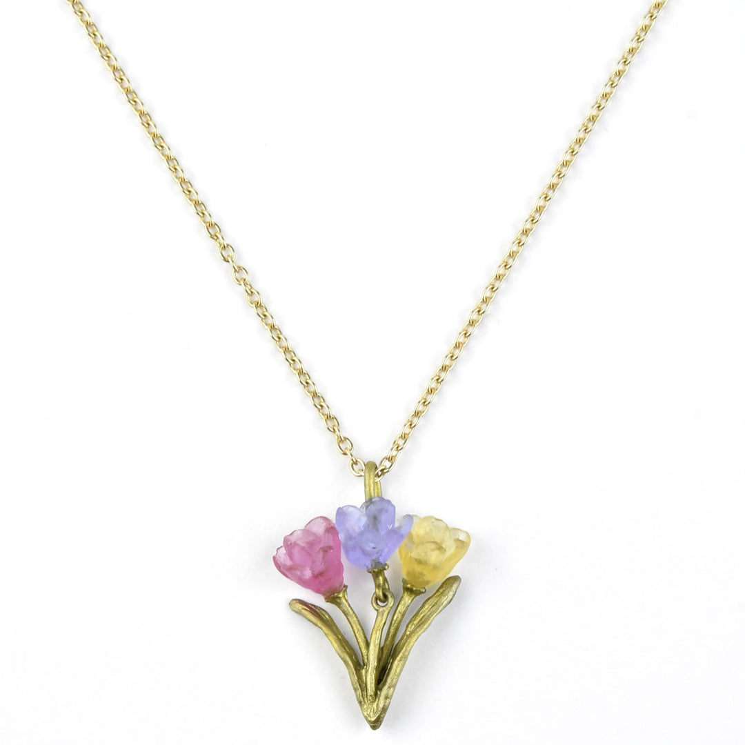 Three Tulips Necklace - Goldmakers Fine Jewelry