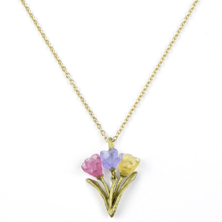 Three Tulips Necklace - Goldmakers Fine Jewelry