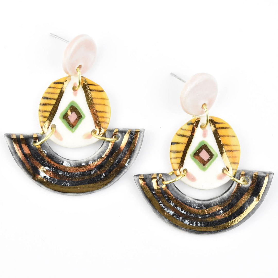 Tiered Three Piece Statement Earrings