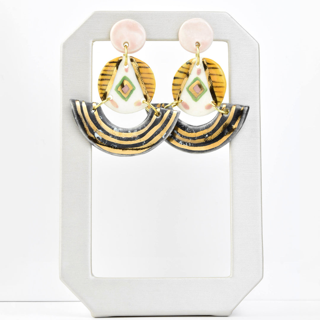 Tiered Three Piece Statement Earrings