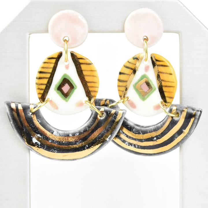 Tiered Three Piece Statement Earrings