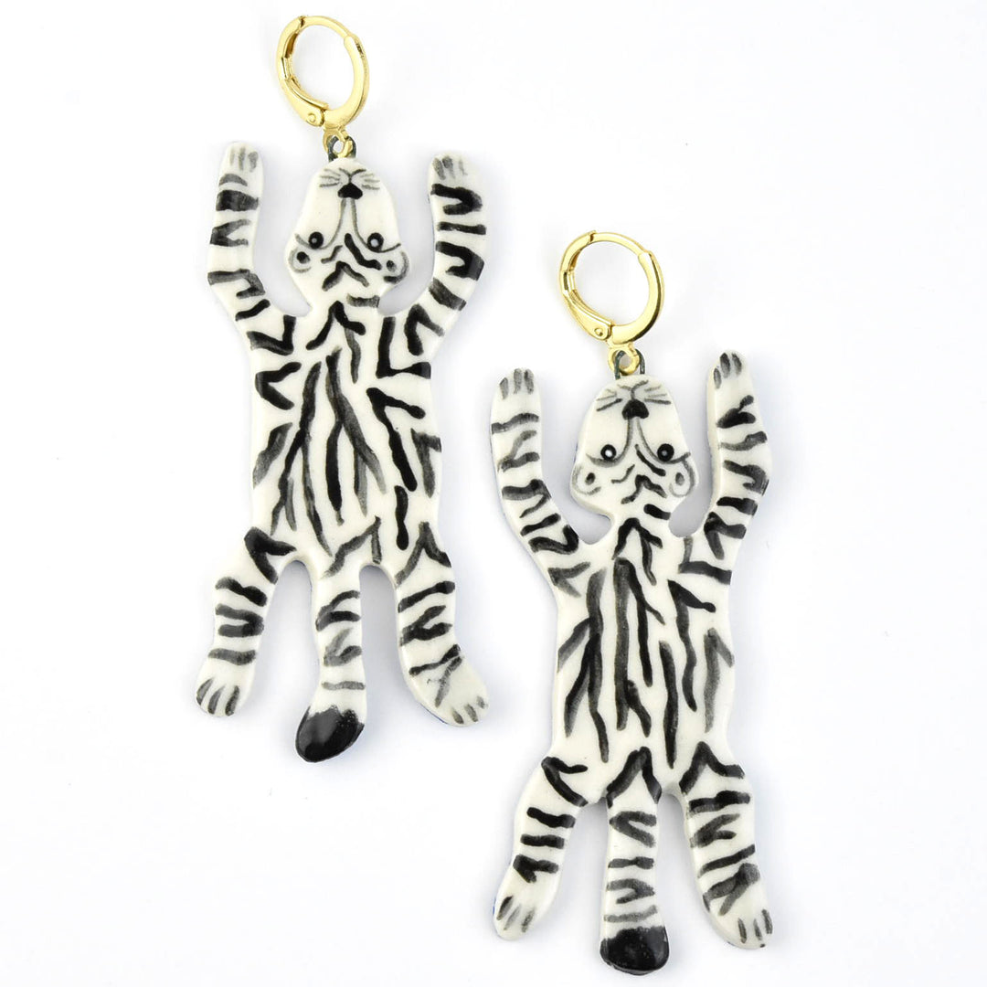 Tiger Rug Statement Earrings