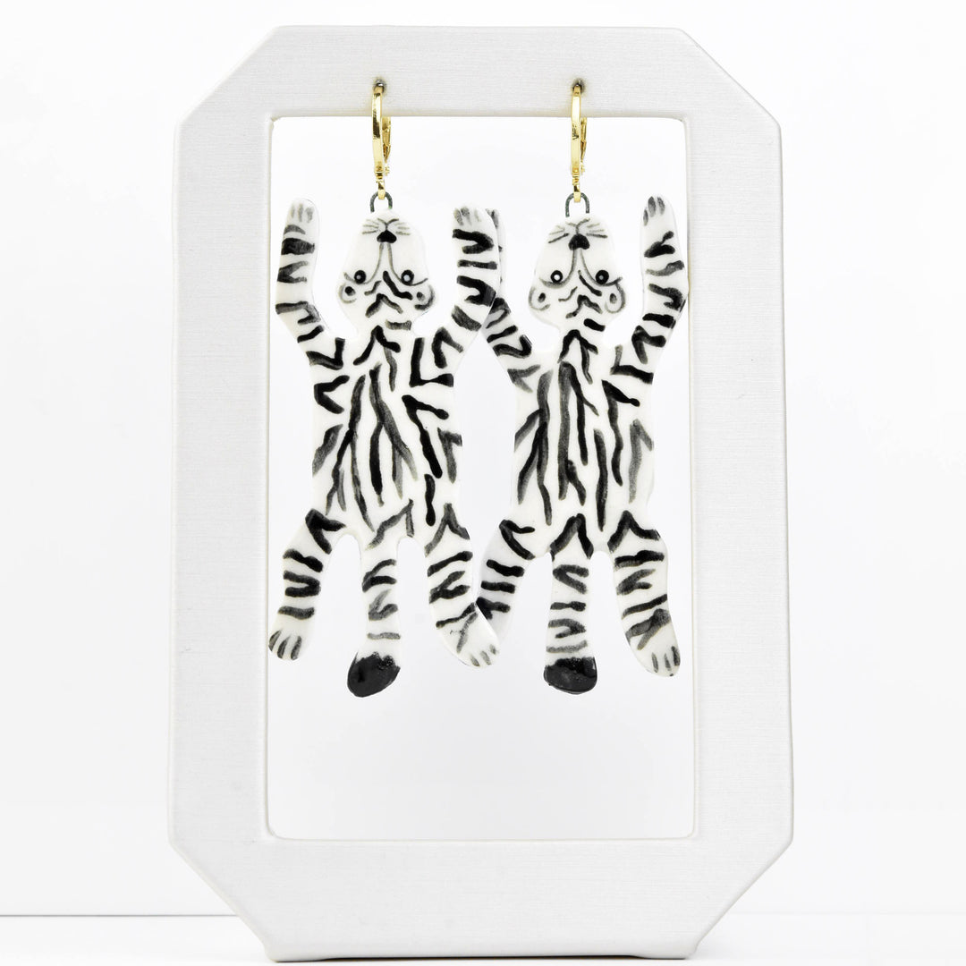 Tiger Rug Statement Earrings