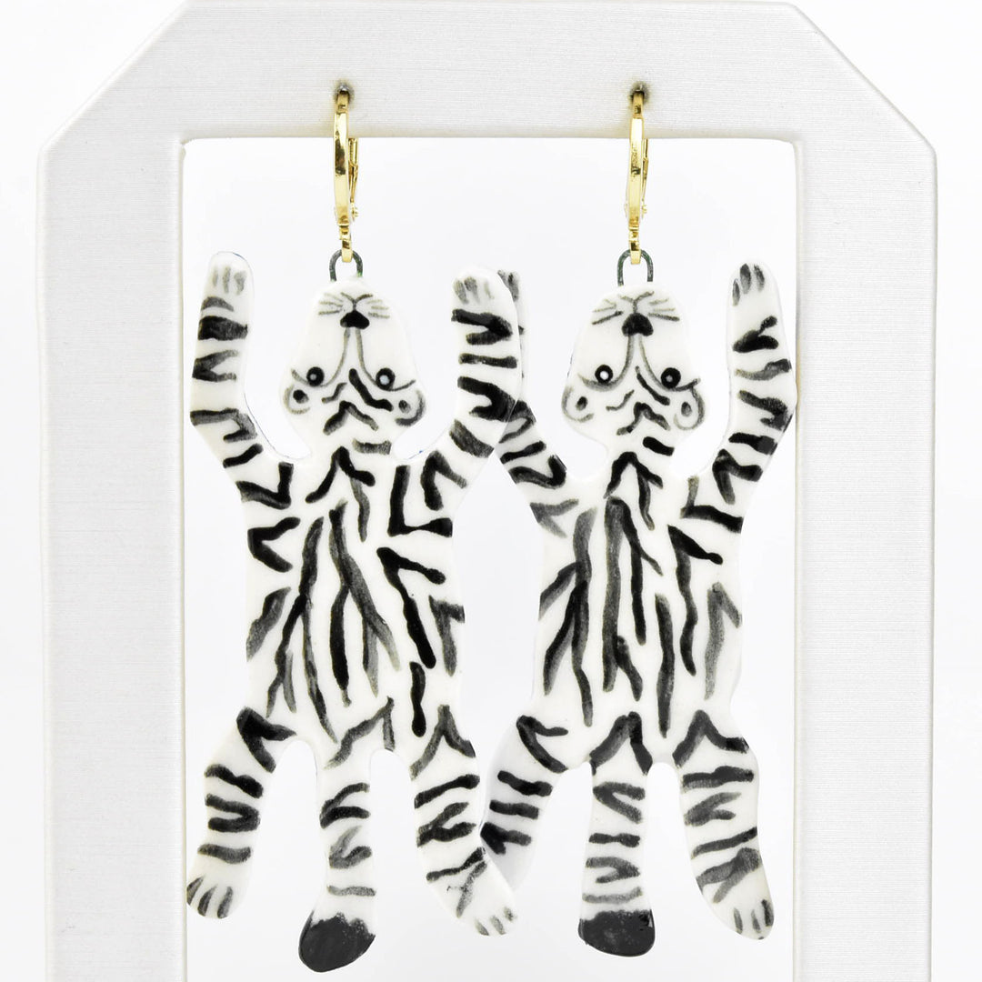 Tiger Rug Statement Earrings