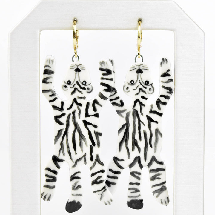 Tiger Rug Statement Earrings