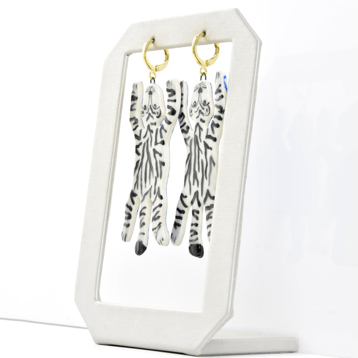 Tiger Rug Statement Earrings