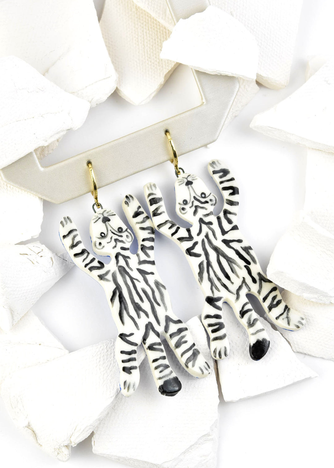 Tiger Rug Statement Earrings