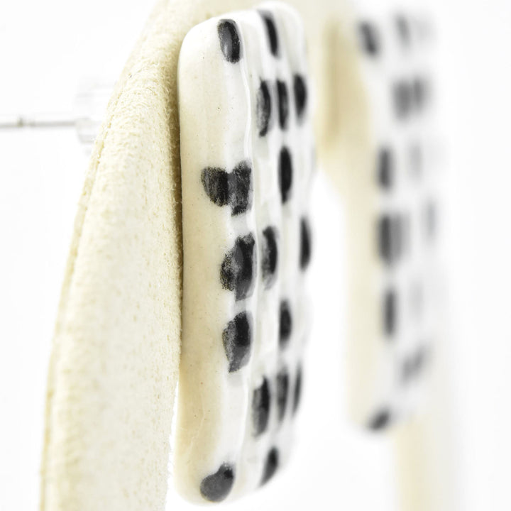 Black and White Tile Studs - Goldmakers Fine Jewelry