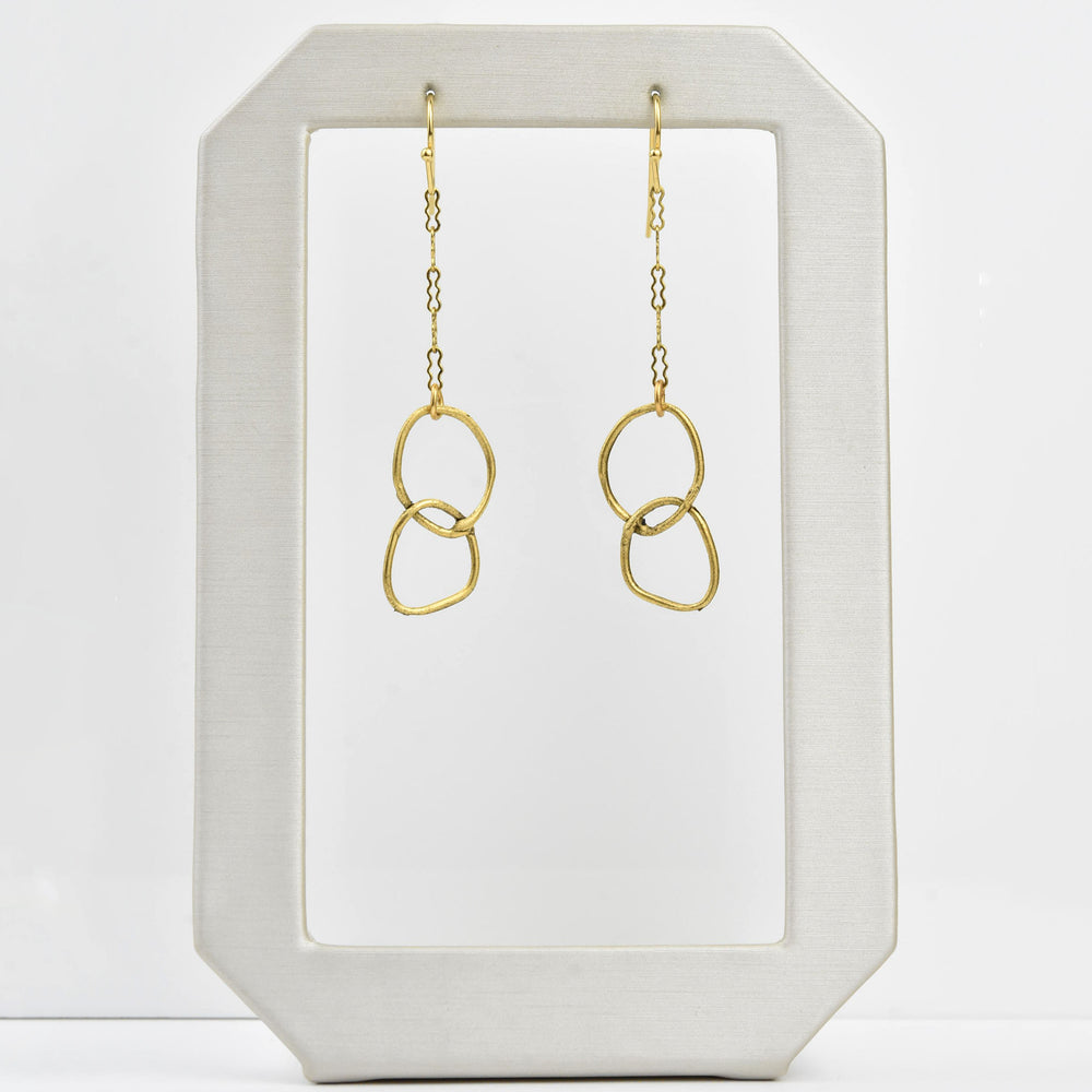 Loop & Chain Earrings - Goldmakers Fine Jewelry