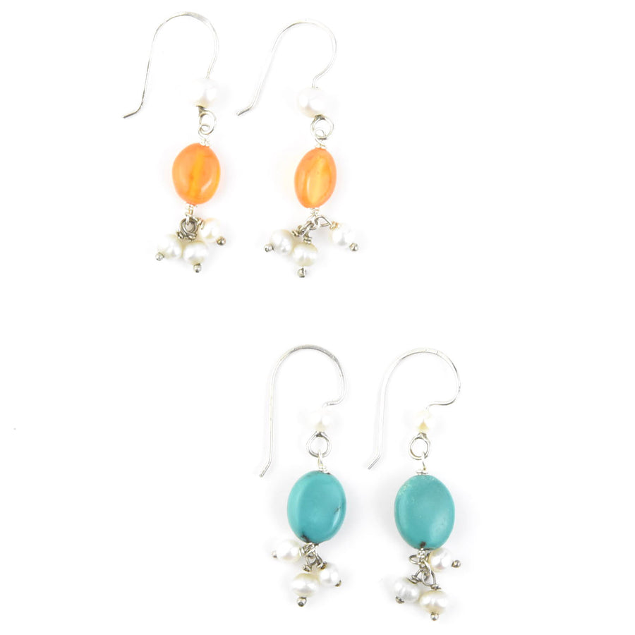 Tiny Bliss Cabochon Earrings - Goldmakers Fine Jewelry