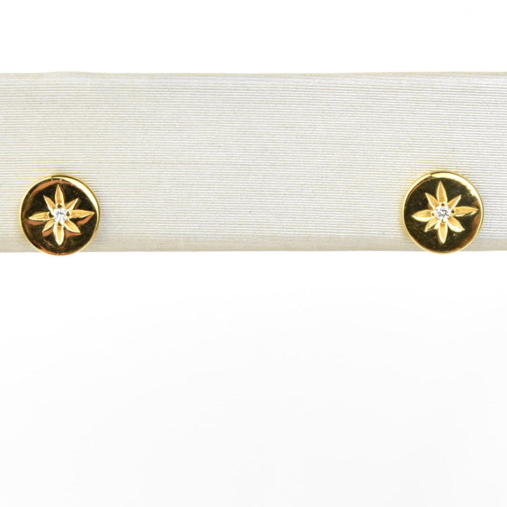 Tiny Gold Plated Diamond Studs