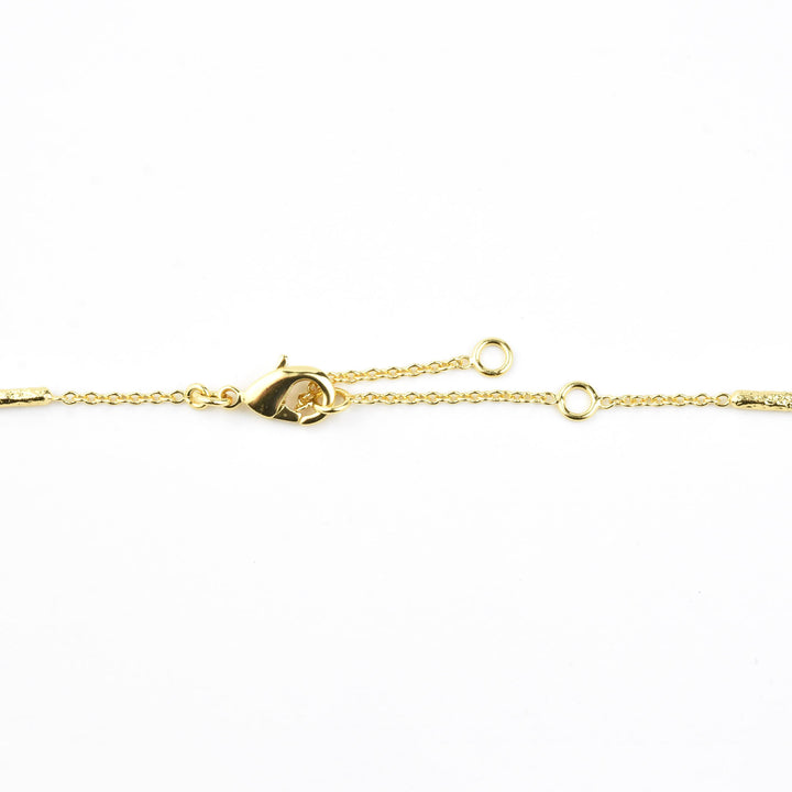 Green Tourmaline Station Necklace