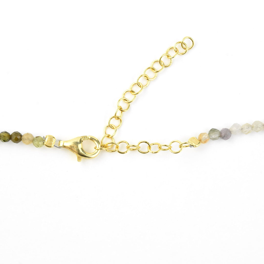 Tourmaline Necklace with Gold Plated Accents - Goldmakers Fine Jewelry