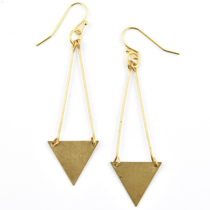 Triangle Drop Earrings - Goldmakers Fine Jewelry