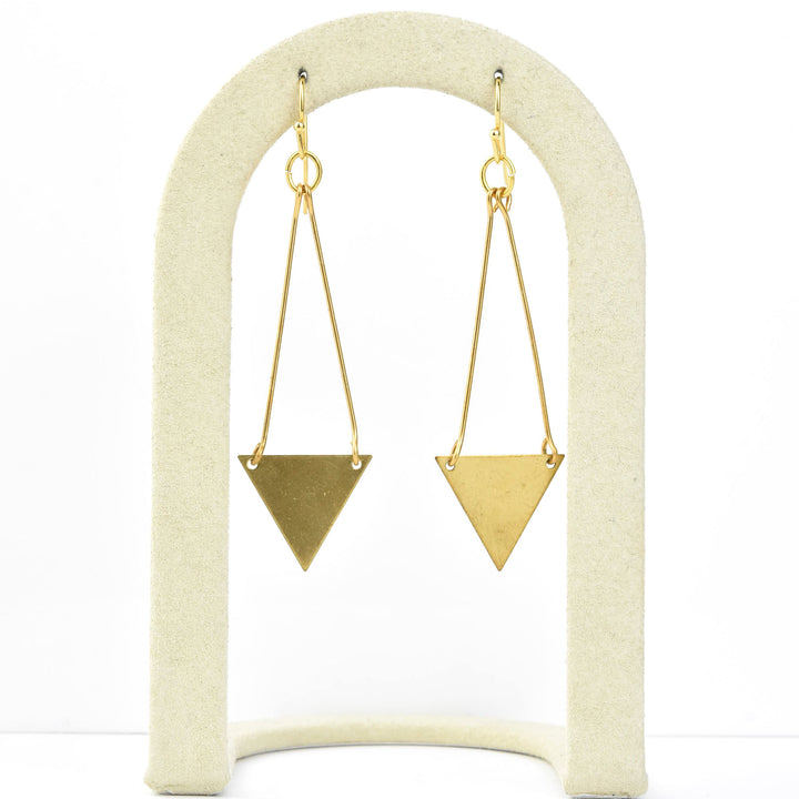 Triangle Drop Earrings - Goldmakers Fine Jewelry