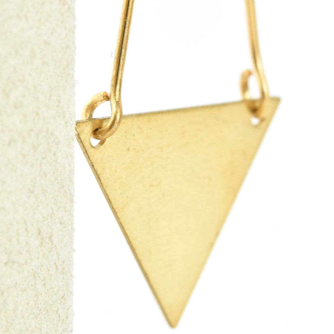 Triangle Drop Earrings - Goldmakers Fine Jewelry