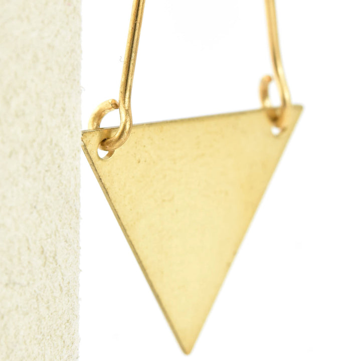 Triangle Drop Earrings - Goldmakers Fine Jewelry
