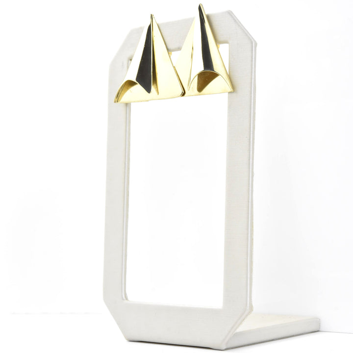 Triangle Fold Earrings - Goldmakers Fine Jewelry