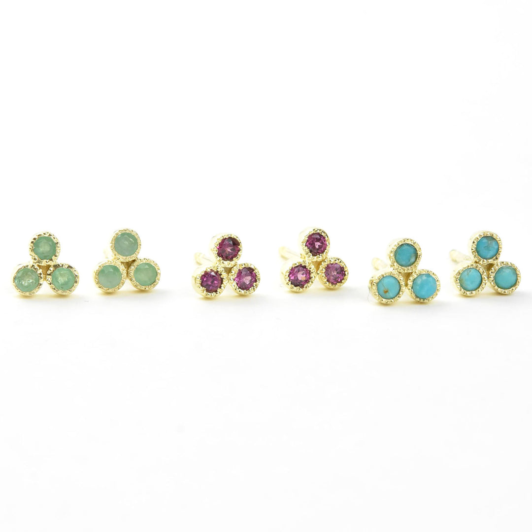 Trifecta Studs - Goldmakers Fine Jewelry