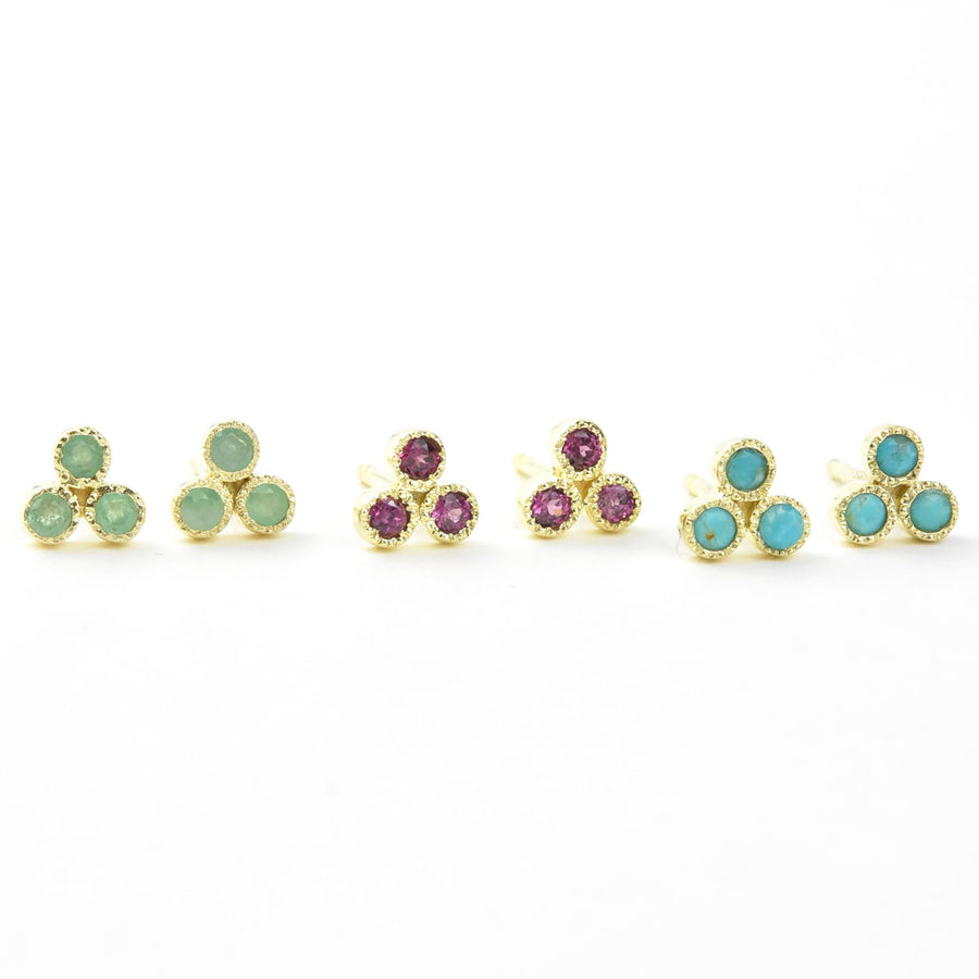 Trifecta Studs - Goldmakers Fine Jewelry