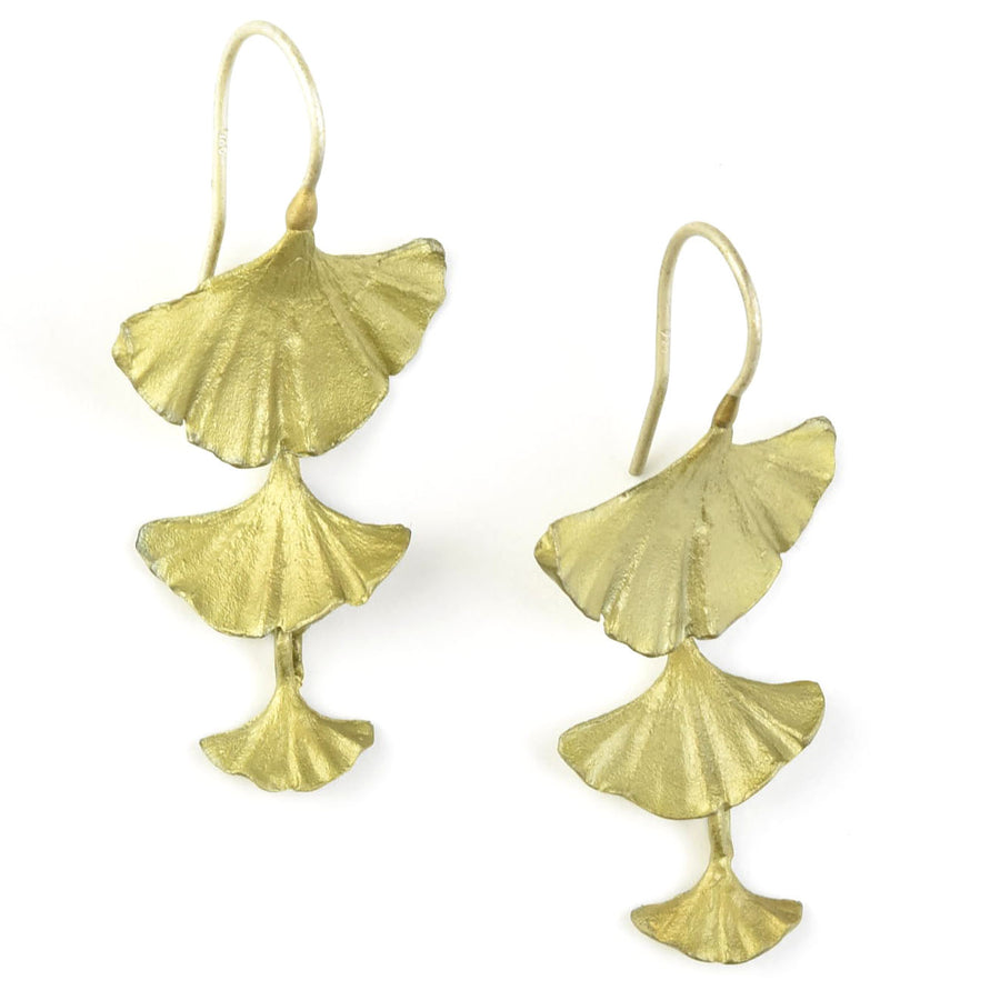 Cascading Ginkgo Earrings - Goldmakers Fine Jewelry