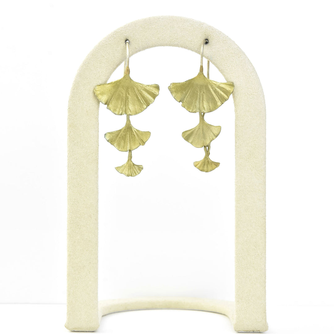Cascading Ginkgo Earrings - Goldmakers Fine Jewelry