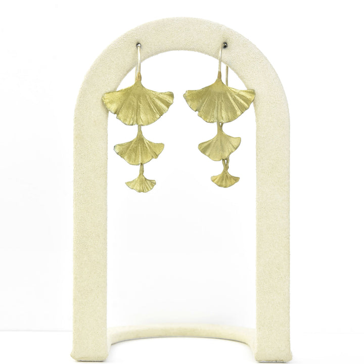 Cascading Ginkgo Earrings - Goldmakers Fine Jewelry