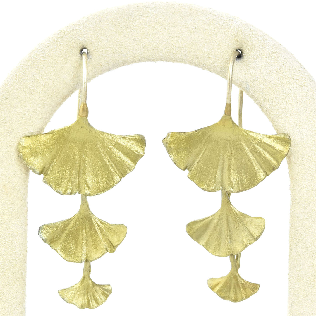 Cascading Ginkgo Earrings - Goldmakers Fine Jewelry