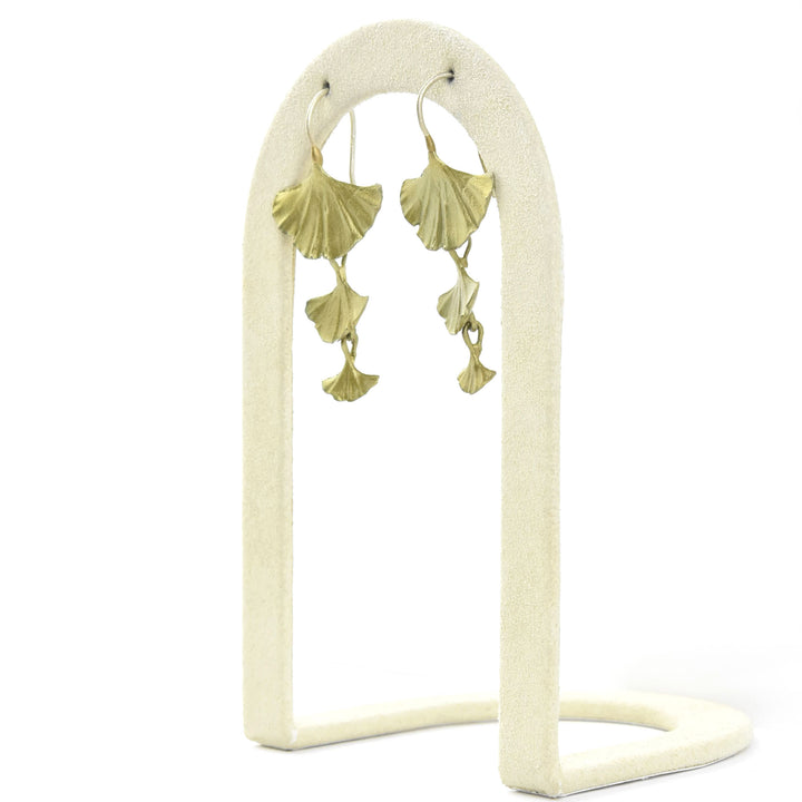 Cascading Ginkgo Earrings - Goldmakers Fine Jewelry