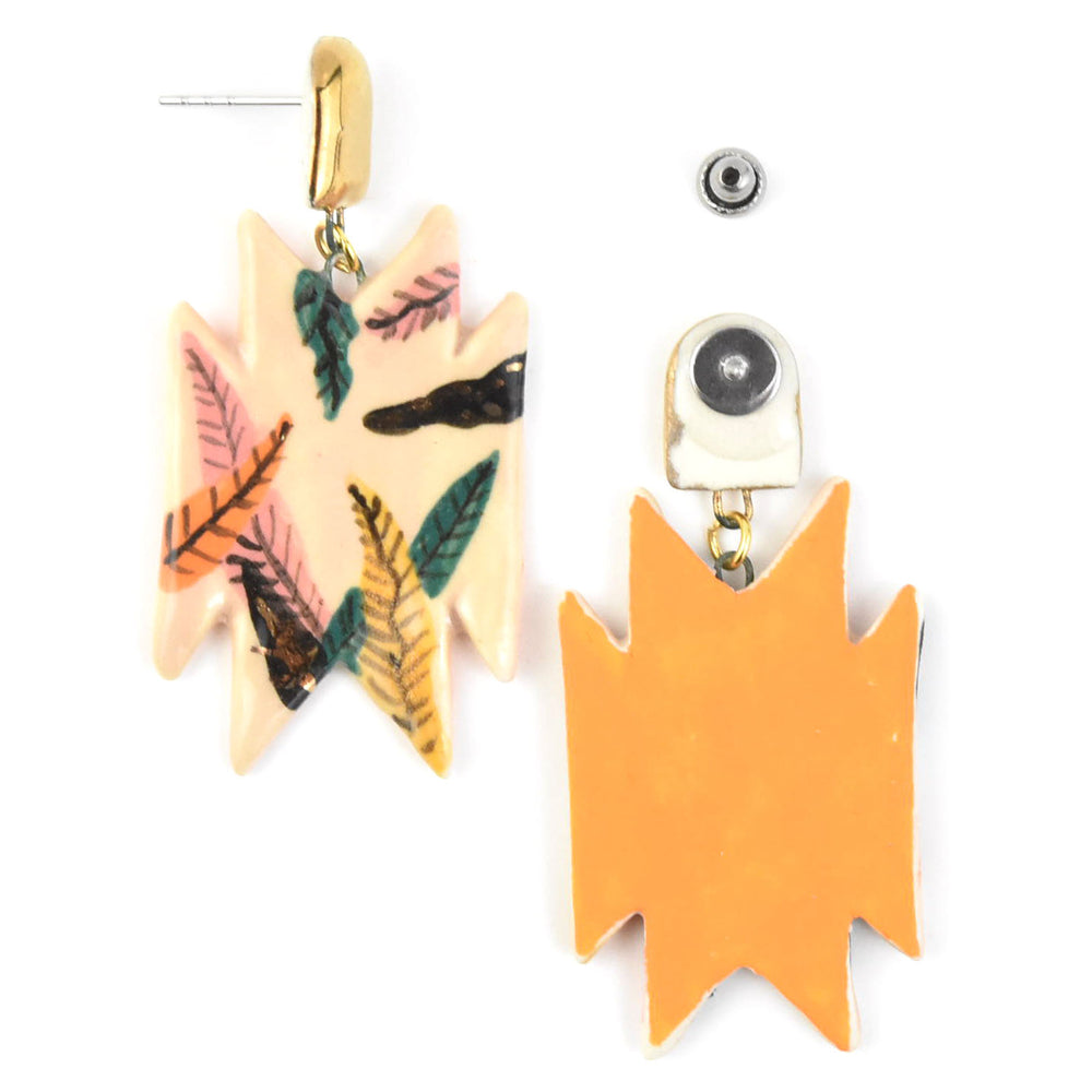 Tropical Jungle Geometric Earrings - Goldmakers Fine Jewelry